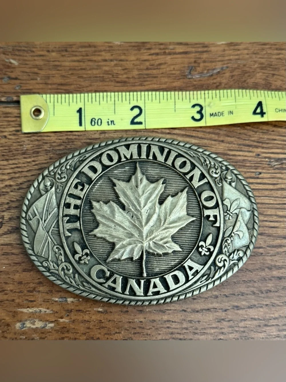 Dominion Of Canada Tony Lama Solid Brass “First Edition” Belt Buckle